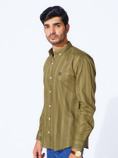 Mehendi Self Button Down Casual Shirt (CSB-222)