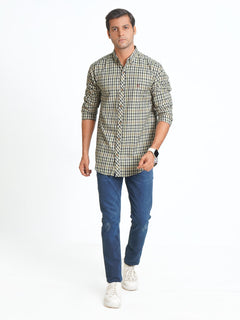 Multi Color Check Button Down Casual Shirt (CSC-065)