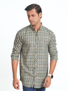 Multi Color Check Button Down Casual Shirt (CSC-065)