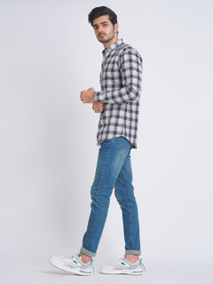 Multi Color Check Button Down Casual Shirt (CSC-073)