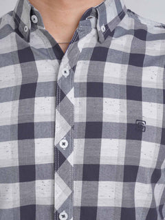 Multi Color Check Button Down Casual Shirt (CSC-073)