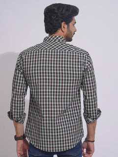 Multi Color Check Button Down Casual Shirt (CSC-102)