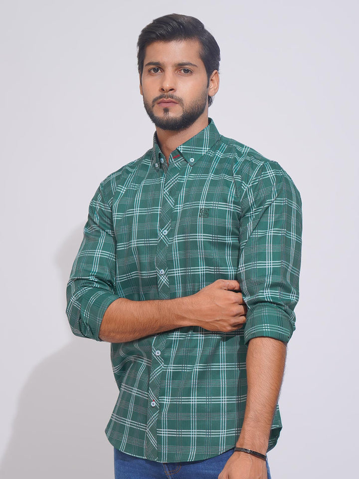 Pine Self Check Button Down Casual Shirt (CSC-104)