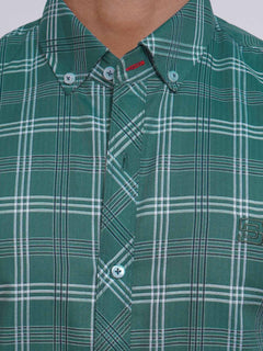 Pine Self Check Button Down Casual Shirt (CSC-104)