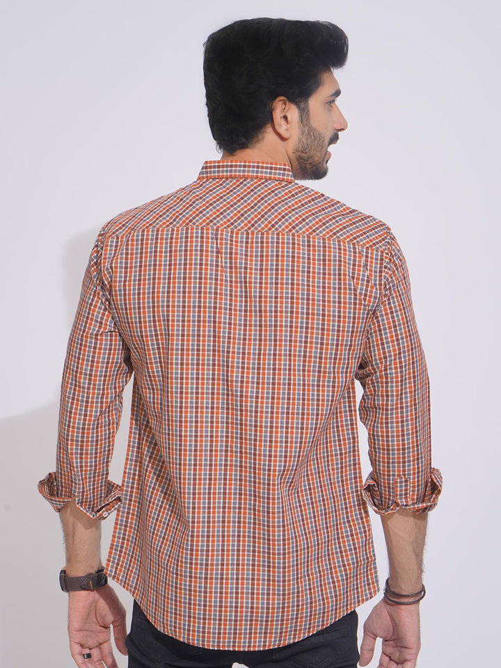 Multi Color Check Button Down Casual Shirt (CSC-125)