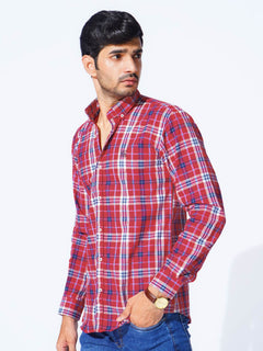 Multi Color Check Button Down Casual Shirt (CSC-269)