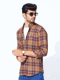 Multi Color Check Button Down Casual Shirt (CSC-274)