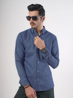 Light Blue Button Down Denim Casual Shirt (CSD-014)