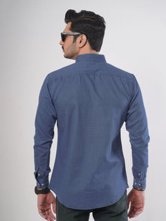 Light Blue Button Down Denim Casual Shirt (CSD-014)