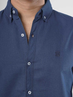 Blue Button Down Denim Casual Shirt (CSD-015)