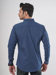 Blue Button Down Denim Casual Shirt (CSD-015)