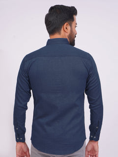 Dark Blue Button Down Denim Casual Shirt (CSD-021)