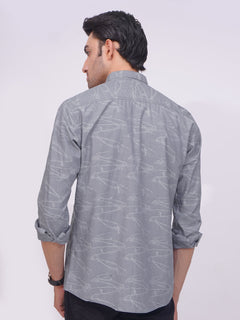 Light Grey Designer Printed Casual Shirt (CSP-173)