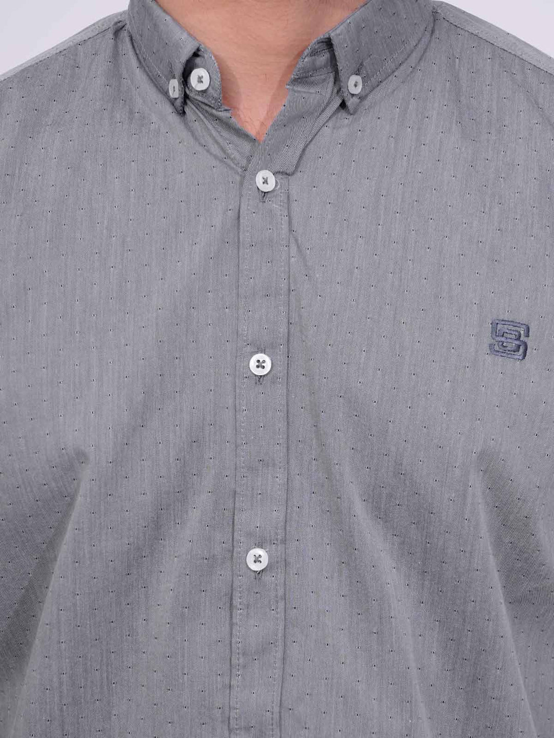 Grey Designer Printed Casual Shirt (CSP-191)