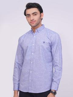 Blue Designer Printed Casual Shirt (CSP-192)