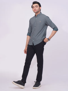 Blue Grey Designer Printed Casual Shirt (CSP-202)