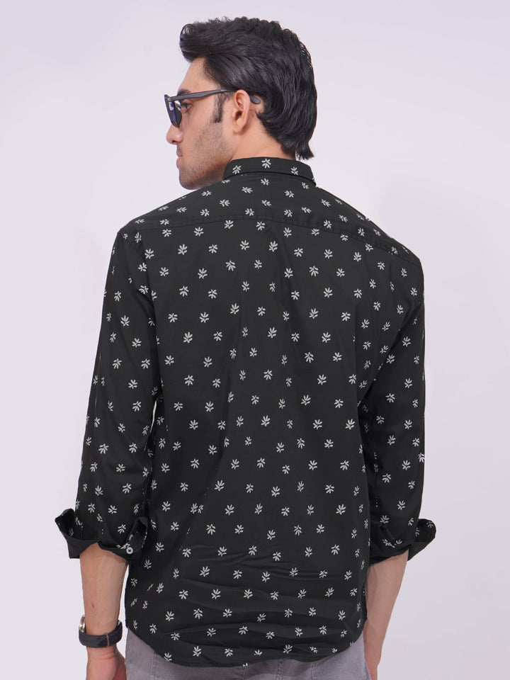 Cat Black Designer Printed Casual Shirt (CSP-210)