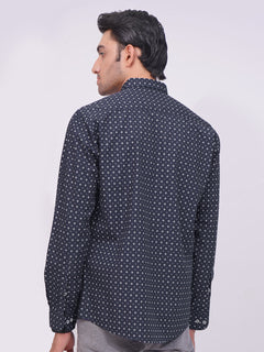 Blue Designer Printed Casual Shirt (CSP-221)