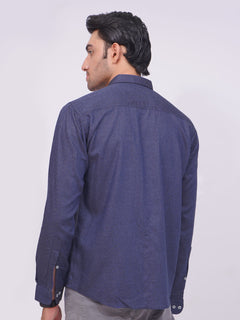 Dark Blue Designer Printed Casual Shirt (CSP-230)