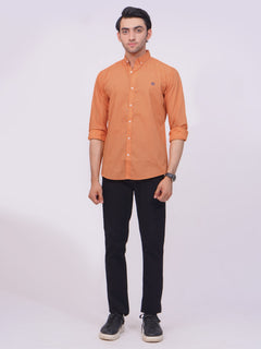 Orange Designer Printed Casual Shirt (CSP-233)