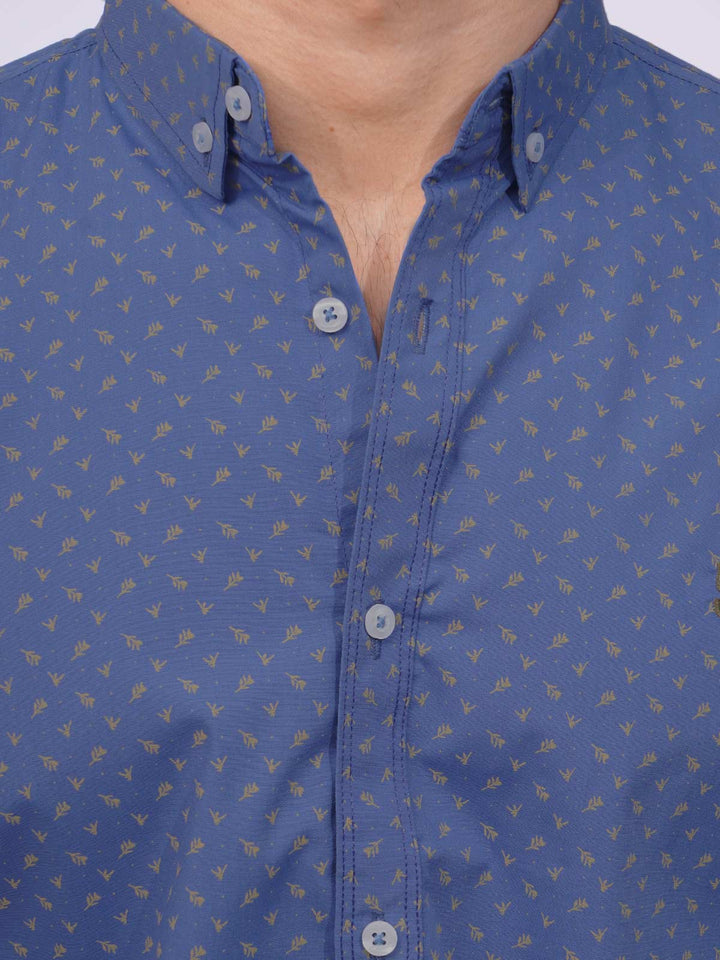 Blue Designer Printed Casual Shirt  (CSP-240)