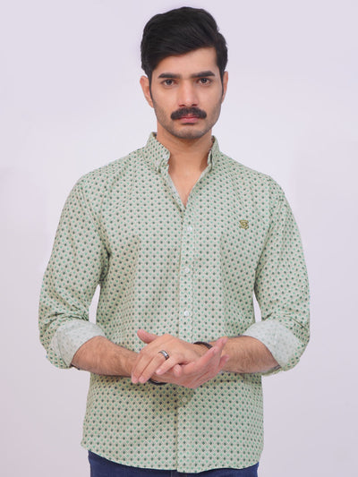 Green Designer Printed Casual Shirt  (CSP-241)