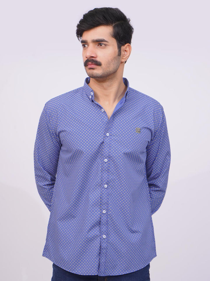 Blue Designer Printed Casual Shirt  (CSP-242)