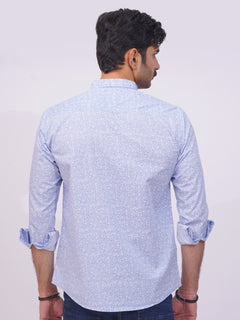 Light Blue Designer Printed Casual Shirt  (CSP-245)