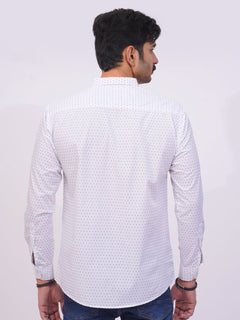 White Designer Printed Casual Shirt  (CSP-246)