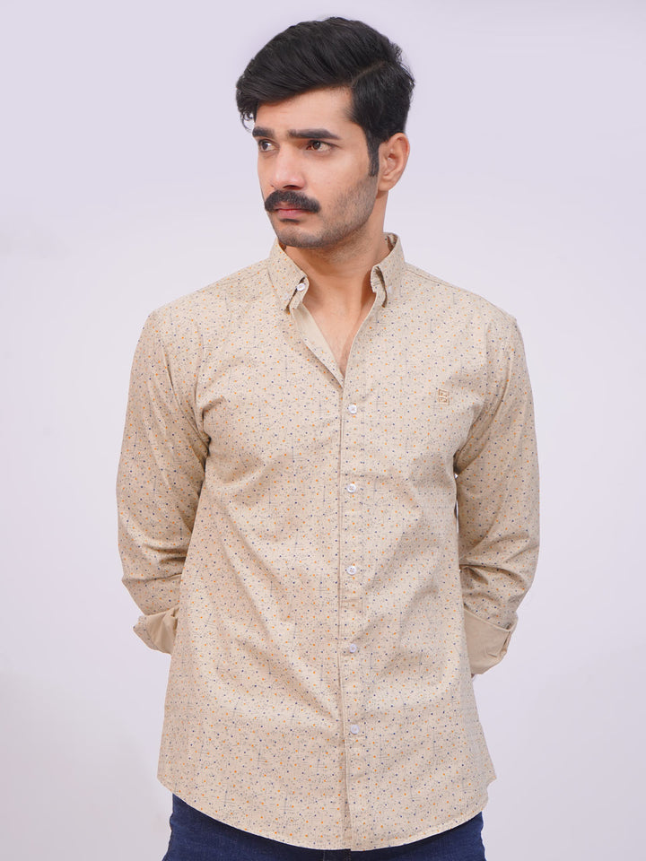 Camel Designer Printed Casual Shirt  (CSP-253)