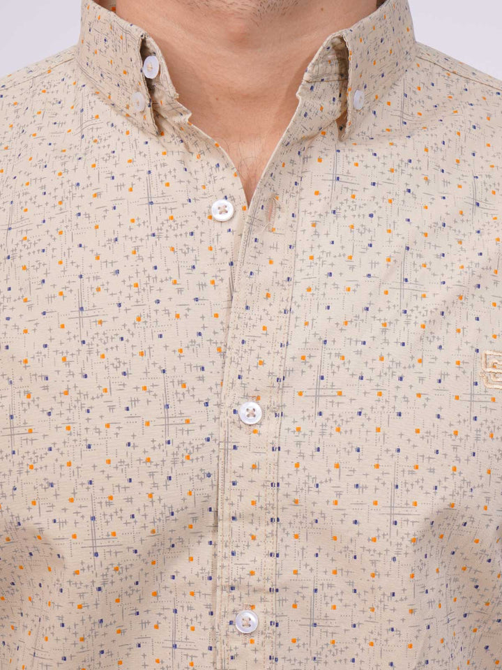 Camel Designer Printed Casual Shirt  (CSP-253)