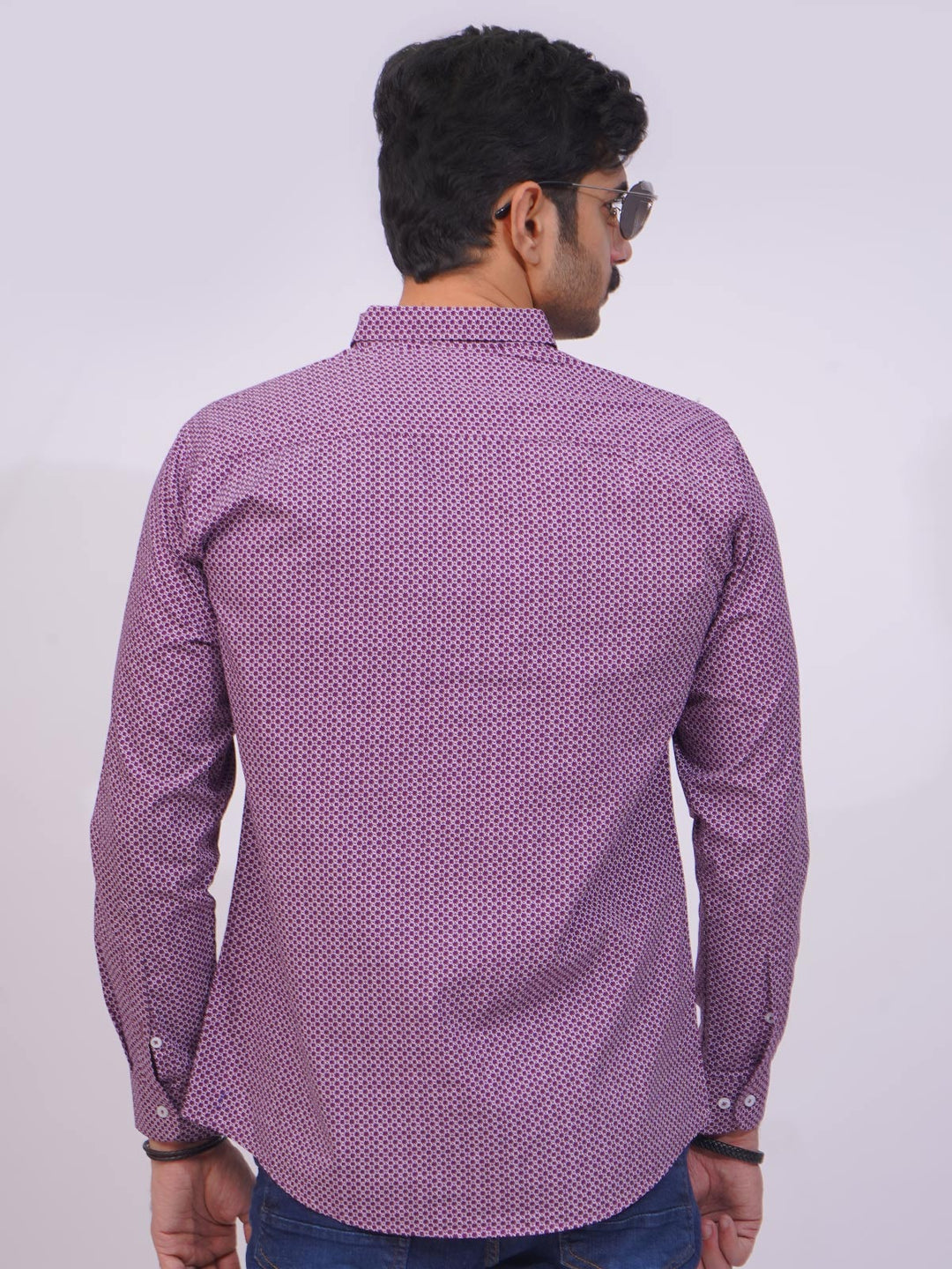 Purple Designer Printed Casual Shirt  (CSP-255)