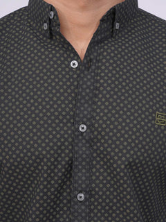 Black & Fawn Designer Printed Casual Shirt  (CSP-262)