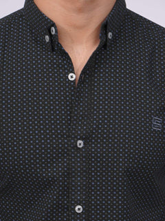 Black Designer Printed Casual Shirt  (CSP-265)