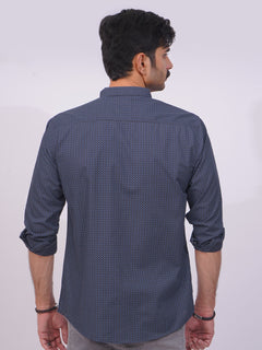 Navy Blue Designer Printed Casual Shirt  (CSP-268)