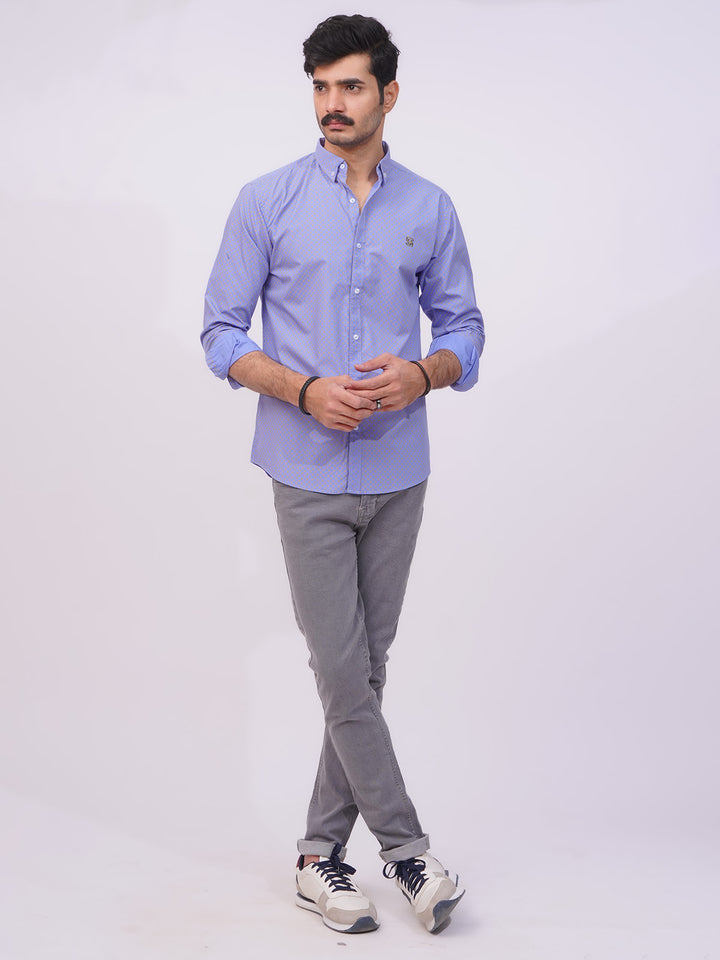 Light Purple Designer Printed Casual Shirt  (CSP-269)