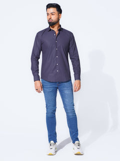 Dark Blue Designer Printed Casual Shirt (CSP-294)