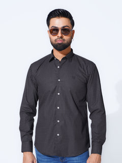 Dark Blue Designer Printed Casual Shirt (CSP-302)