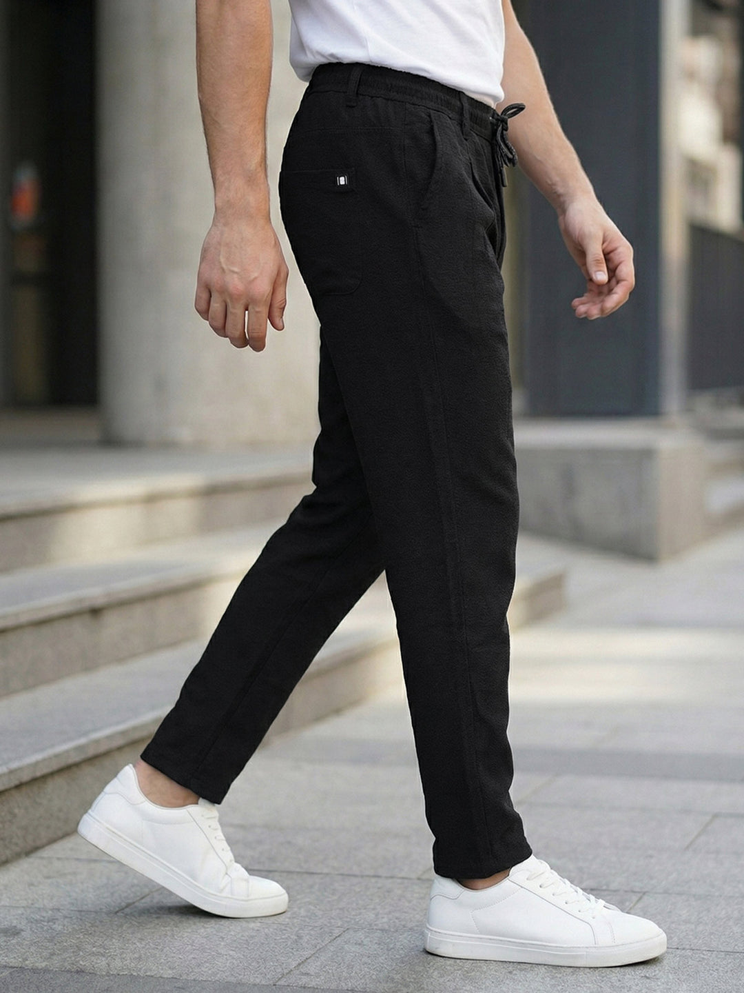 Black Cotton Stretch Trouser (CST-026)