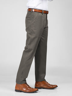 Olive Green Self Wrinkle-Free Executive Formal Dress Pant (CTR-107)