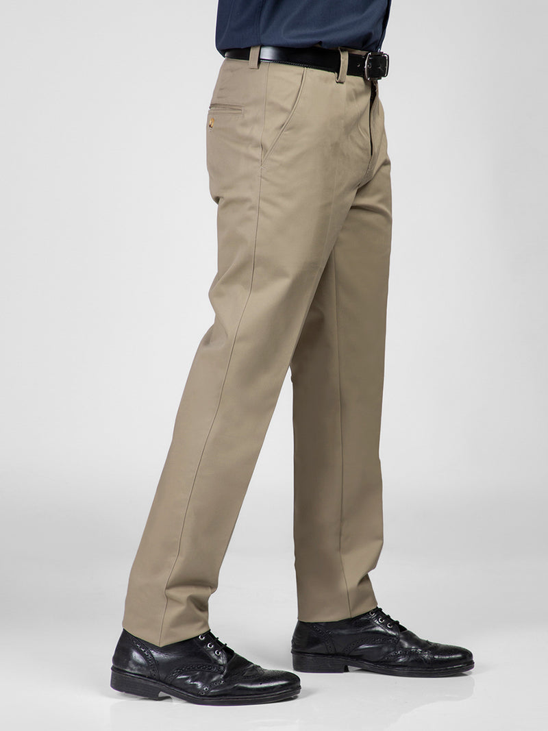 Khaki Self Wrinkle-Free Executive Formal Dress Pant (CTR-110)