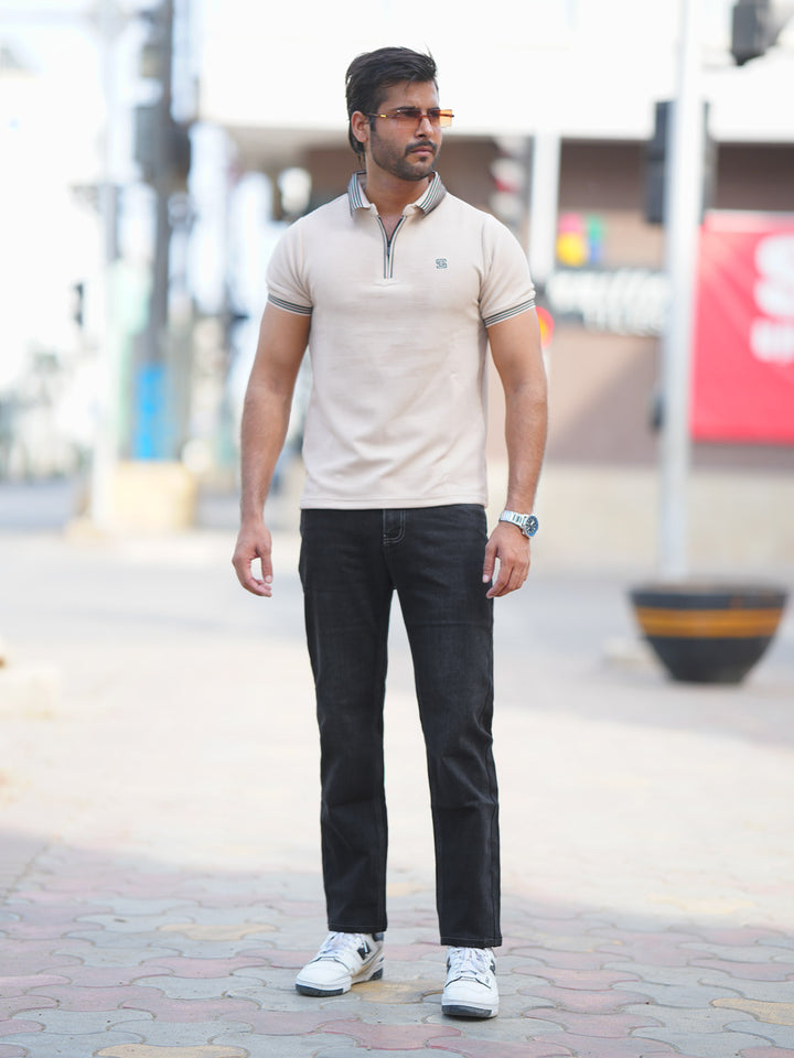 Black Straight Fit Imported Jeans 48