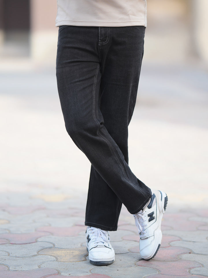Black Straight Fit Imported Jeans 48