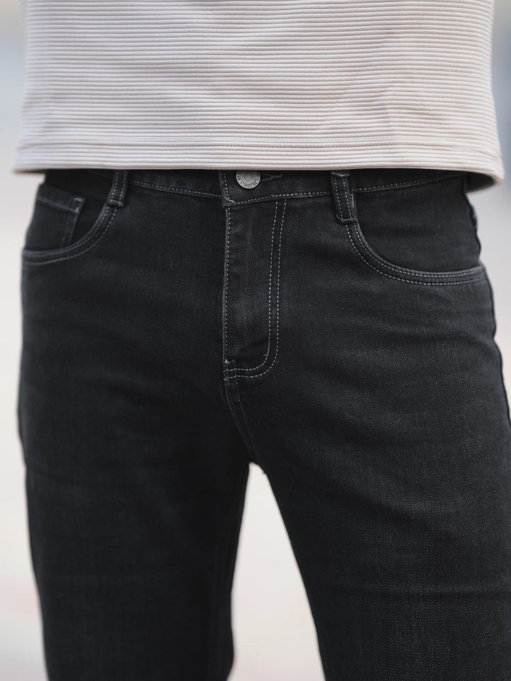 Black Straight Fit Imported Jeans 48