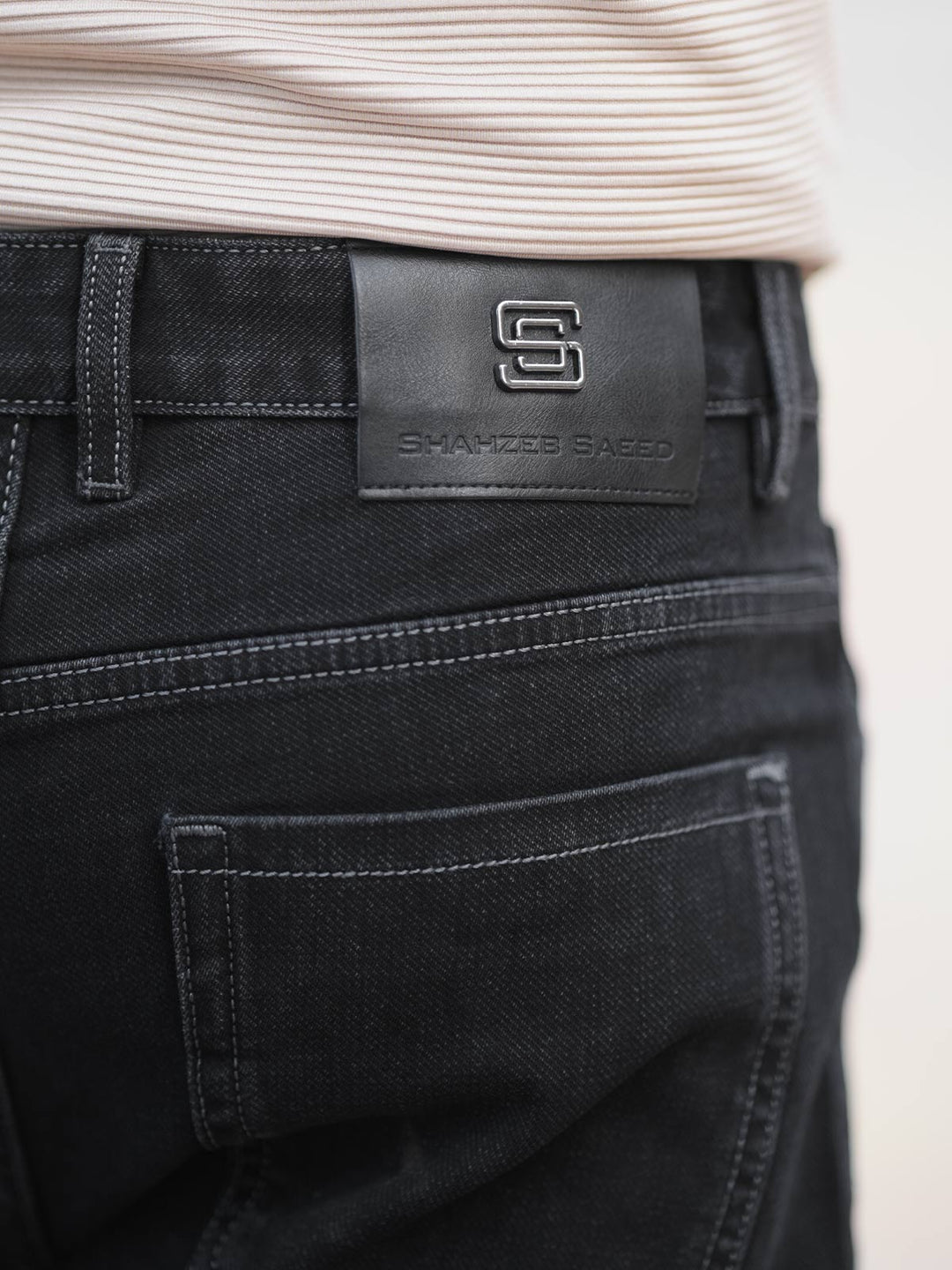 Black Straight Fit Imported Jeans 48