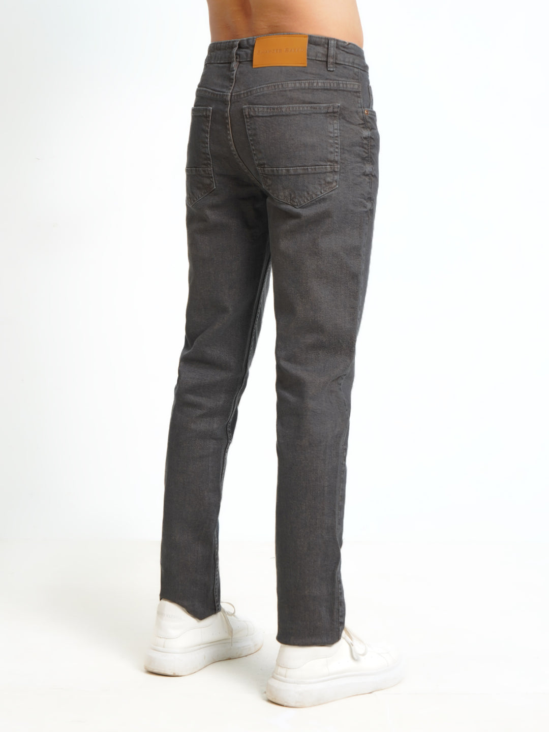 Brown Wash Plain Stretchable Denim Jeans 37