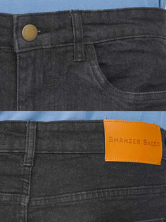 Charcoal Faded Stretchable Denim Jeans 39