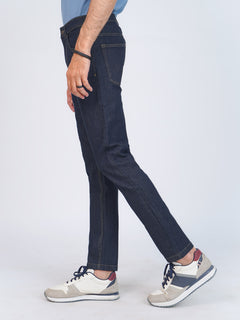 Dark Plain Stretchable Denim Jeans  39