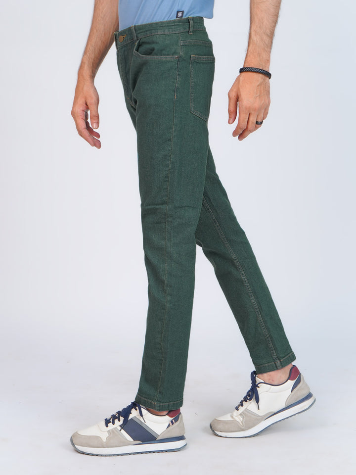 Dark Green Stretchable Denim Jeans 39