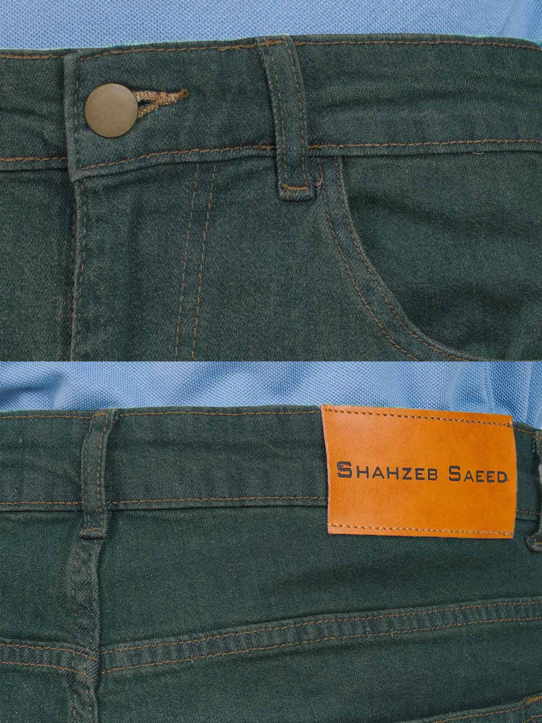 Dark Green Stretchable Denim Jeans 39